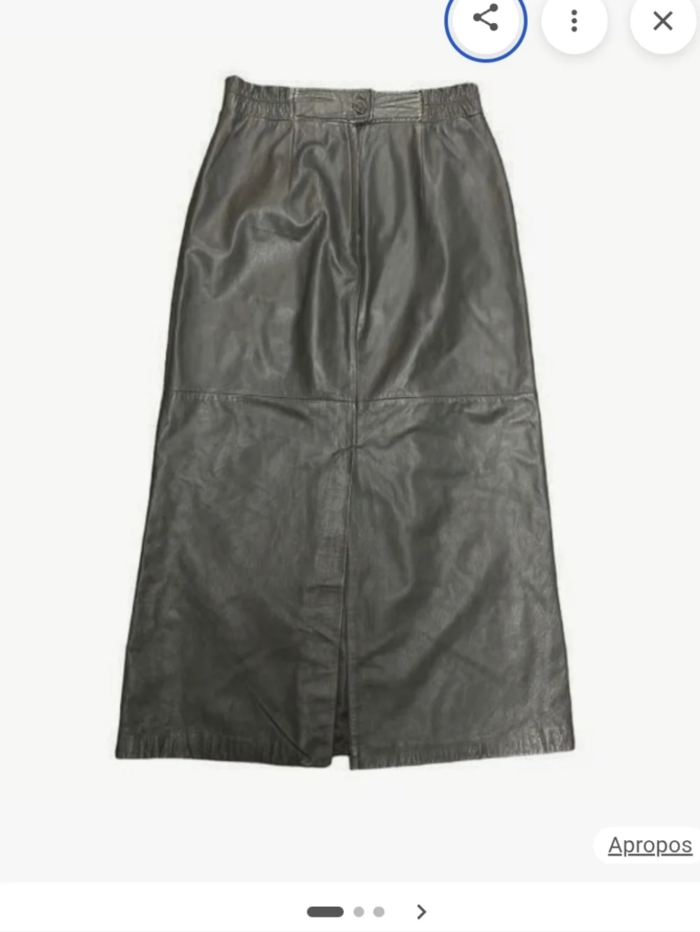 Classic Black Leather Pencil Skirt